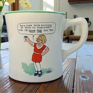 Vintage 1930’s Little Orphan Annie Sandy Dog Ceramic Ovaltine Mug Wander Co
